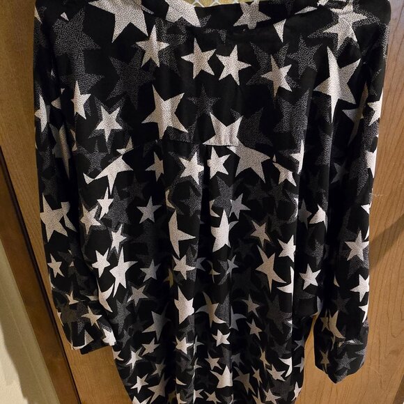 Starry Night Chic: Torrid Chiffon Kimono Shirt Plus Size - Picture 5 of 6